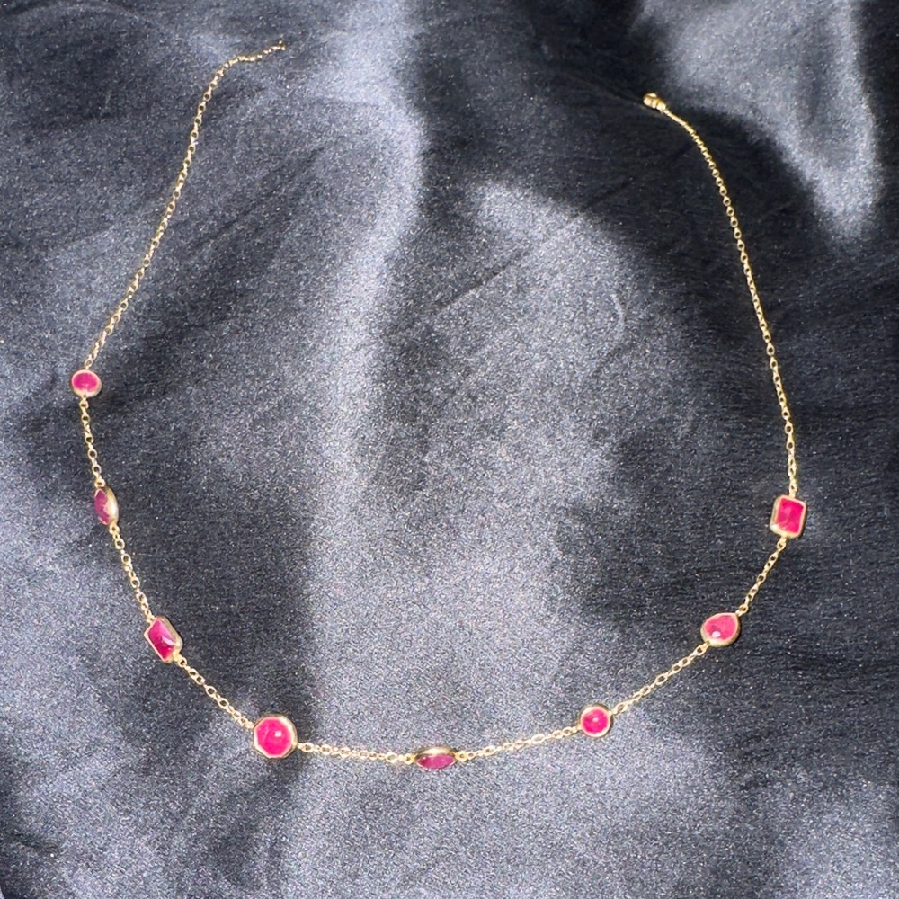 Ippolita ruby and solid 18K yellow gold choker. EUC